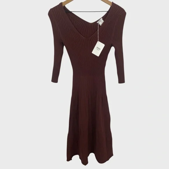 strapless open back dress White Stripe Ribbed Maxi Dress - Casual Dresses